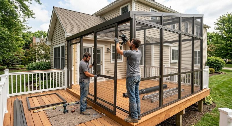 Deck Enclosure Installation in Austin, TX